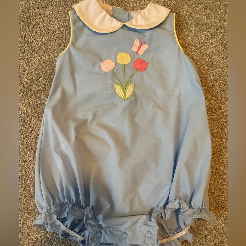 Zuccini Kids Spring Tulip Bubble Romper 9mo New